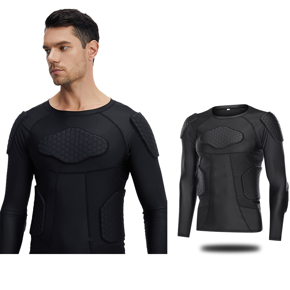Sports Anti-Collision Basketball Rugby Football Goalkeeper Clothing Breathable Training Riding Anti-Collision Clothing Long Sleeve Protective Gear Equipment