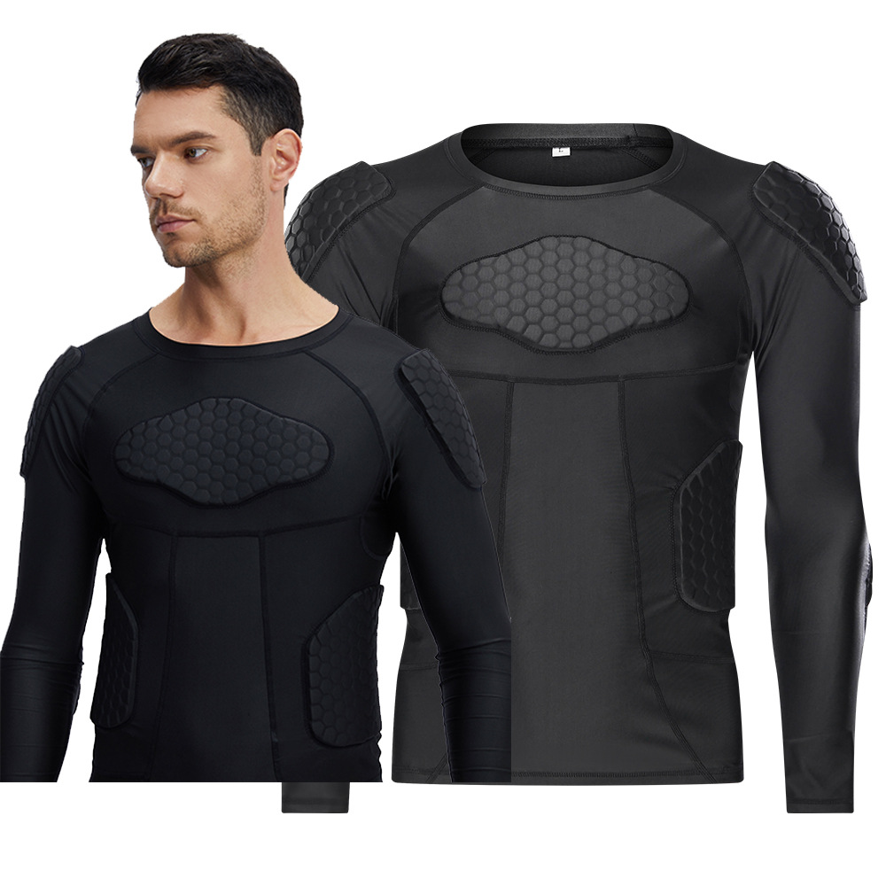 Sports Anti-Collision Basketball Rugby Football Goalkeeper Clothing Breathable Training Riding Anti-Collision Clothing Long Sleeve Protective Gear Equipment