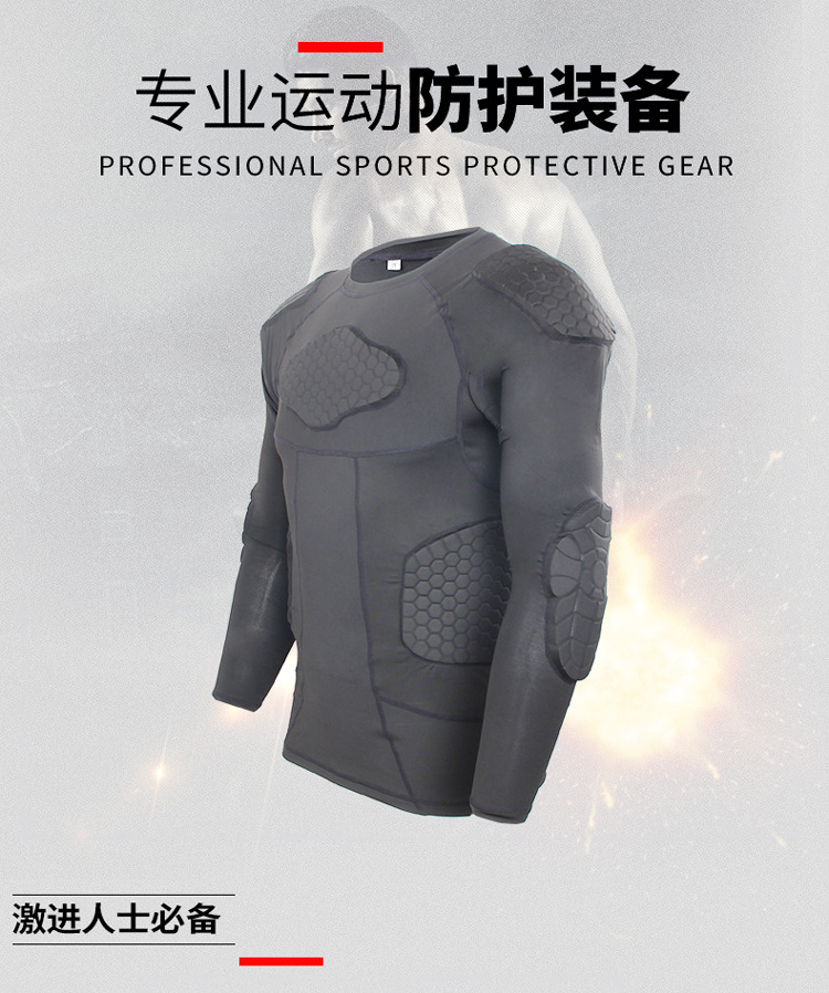 Sports Anti-Collision Basketball Rugby Football Goalkeeper Clothing Breathable Training Riding Anti-Collision Clothing Long Sleeve Protective Gear Equipment