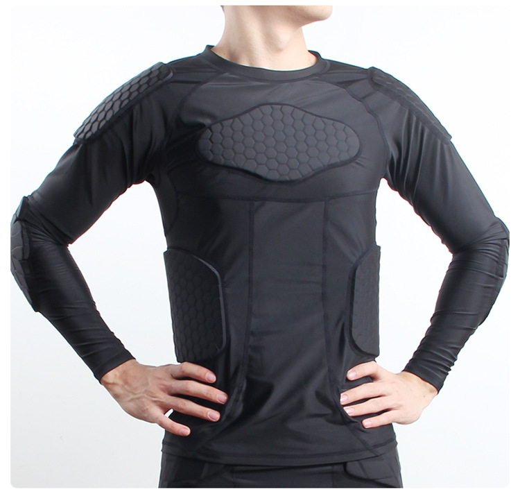 Sports Anti-Collision Basketball Rugby Football Goalkeeper Clothing Breathable Training Riding Anti-Collision Clothing Long Sleeve Protective Gear Equipment