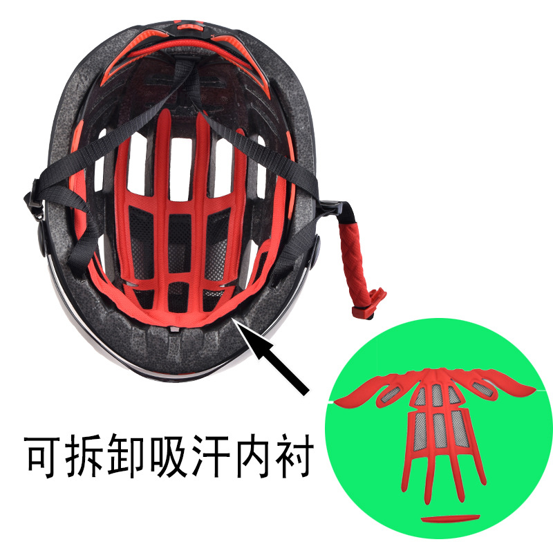 Factory Direct Sales Bicycle Helmet Riding Helmet Cap Night Reflective Stripe Riding Supplies Equipment