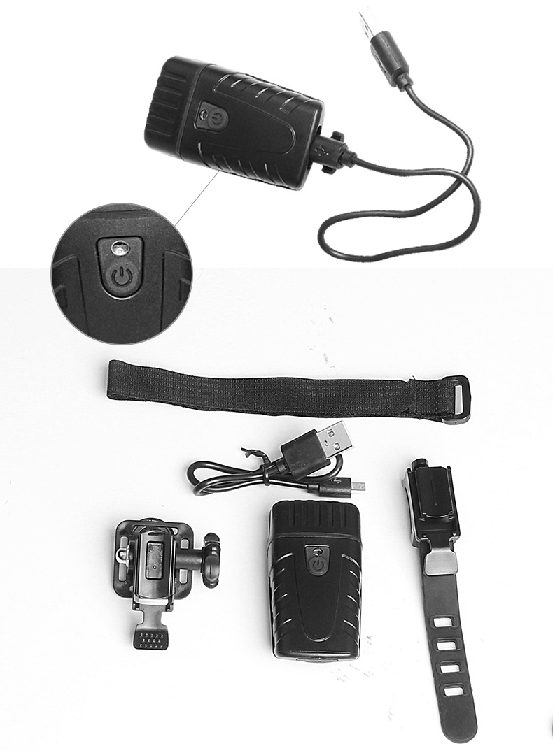 Usb-powered bike headlamp hj-050 nightlight riding equipment