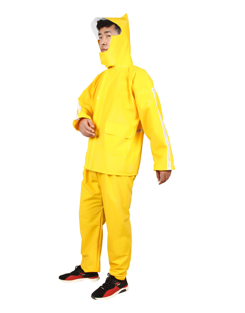 Factory Direct Sales American Take-out Raincoat Riding Group Reflective Adult Outdoor Raincoat Rain Pants Split Suit Rider Equipment
