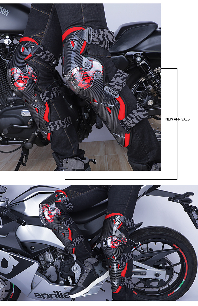 Motorcycle Kneecap Four Seasons Knight Riding Anti-Fall Motorcycle off-Road Protective Gear Leg Guard Equipment Men's and Women's Summer Windproof