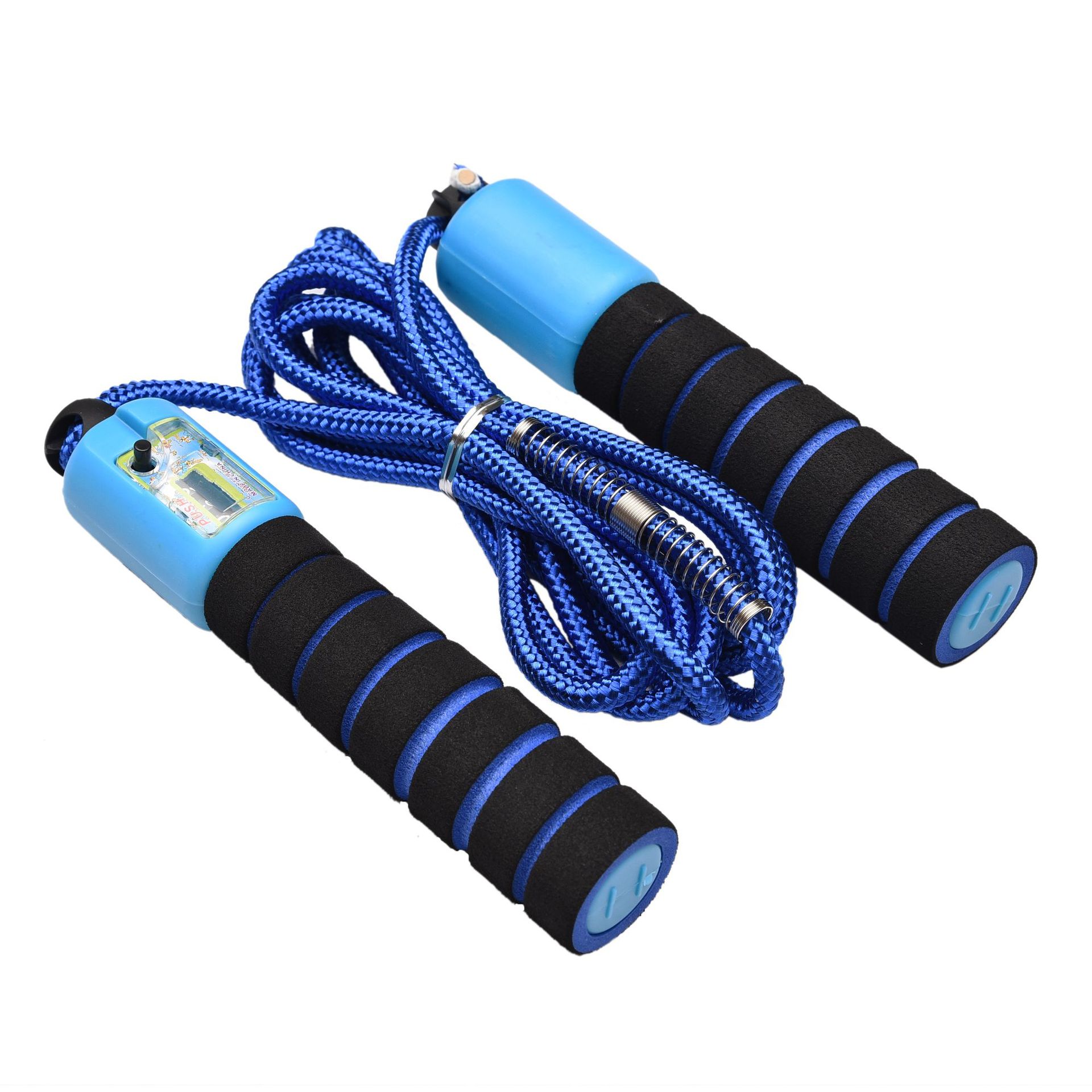 Sponge Skipping Rope with Counter Senior High School Entrance Examination Skipping Rope Sports Striped Skipping Rope Fitness Equipment Adult and Children Skipping Rope