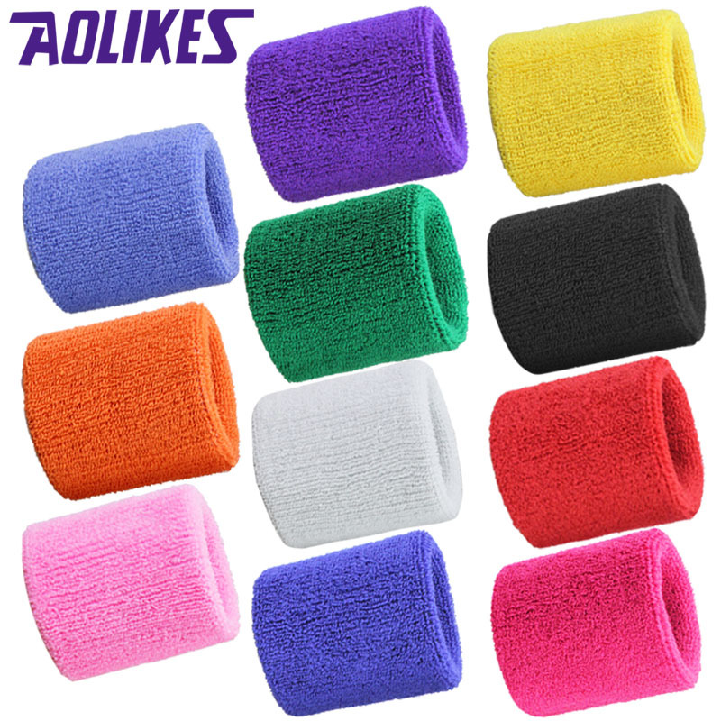 Sweat Towel Wristband Sports Bodybuilding Fitness Running Basketball Wristband Breathable Cotton Sports Wrist Protector Customized Wholesale