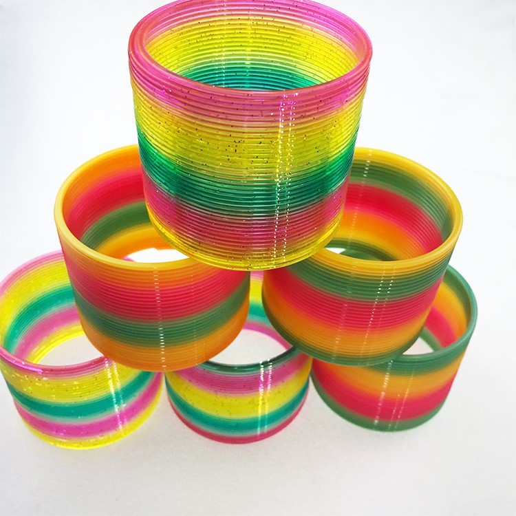 Medium Rainbow Spring Elastic Force Circle Spring Coil Magic Hula Hoop Children's Educational Toys Night Market Stall Supply Hot Medium Rainbow Spring Elastic Force Circle Spring Coil Magic Hula Hoop Children's Educational Toys Night Market Stall Supply Hot