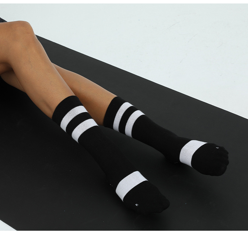 New Cross-Border Women's Yoga Mid-Length High-Top Pilates Floor Trampoline Sports Fitness Anti-Slip Breathable Socks New Cross-Border Women's Yoga Mid-Length High-Top Pilates Floor Trampoline Sports Fitness Anti-Slip Breathable Socks