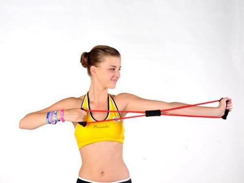 8 Words Chest Expander Yoga Supplies Pulling Rope Girls Chest Expander/Chest Expander/Yoga Pilates