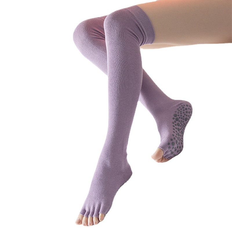 Yoga Socks Children&#039;s Professional Non-Slip Autumn and Winter Long Tube over-the-Knee Trampoline Sports Fitness Pilates Five Toe Socks