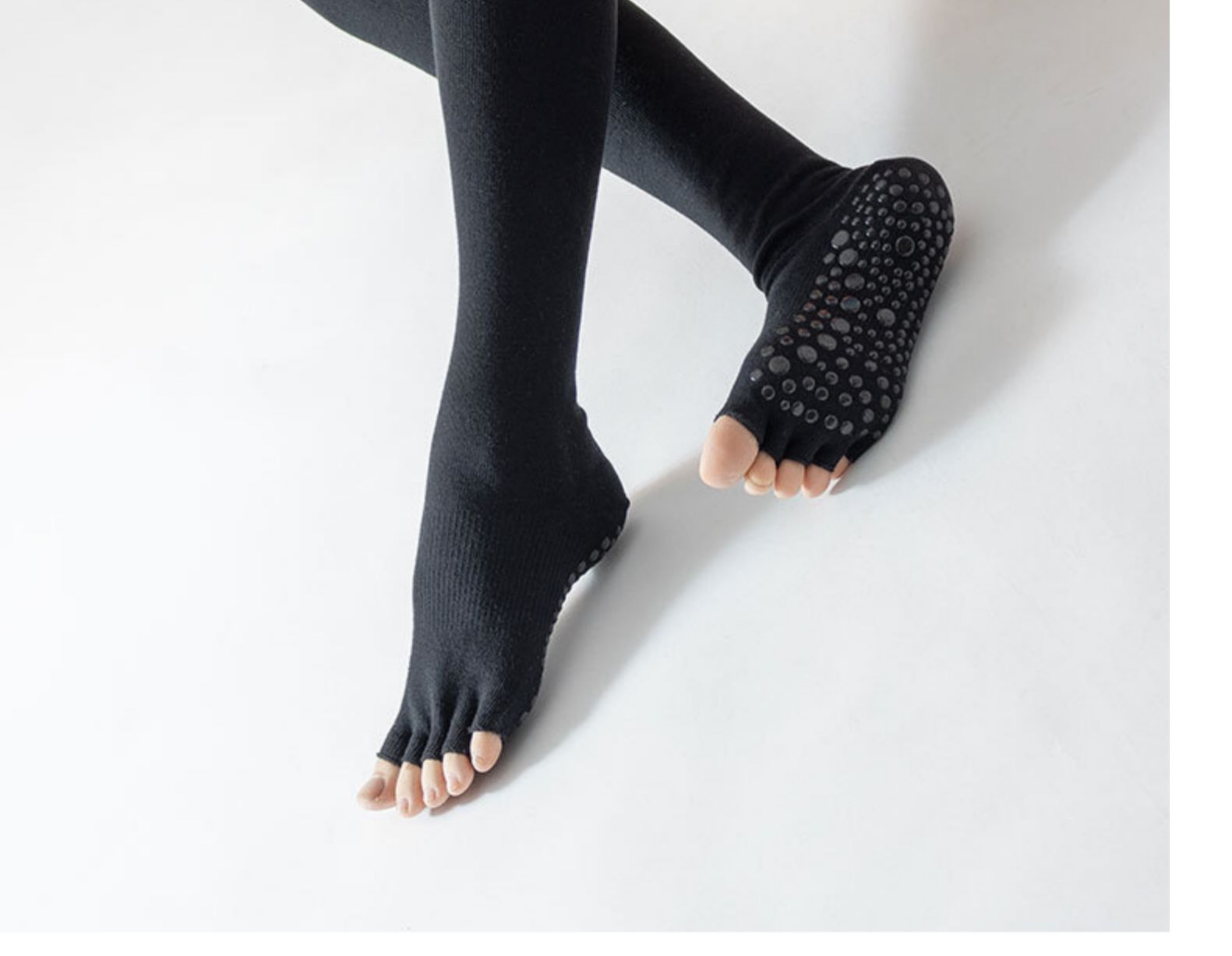 Yoga Socks Children's Professional Non-Slip Autumn and Winter Long Tube over-the-Knee Trampoline Sports Fitness Pilates Five Toe Socks