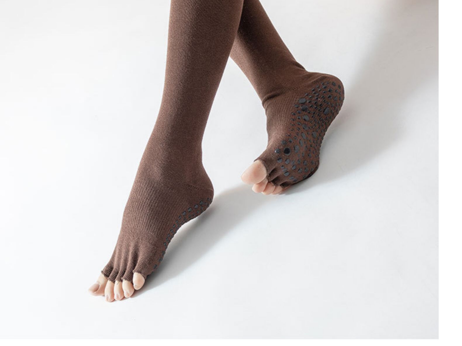 Yoga Socks Children's Professional Non-Slip Autumn and Winter Long Tube over-the-Knee Trampoline Sports Fitness Pilates Five Toe Socks