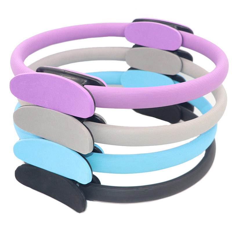 Pilates Roller Factory Cross-Border Wholesale Multi-Color Yoga Loop FRP Crescent Handle Pilates Roller Magic Cycle