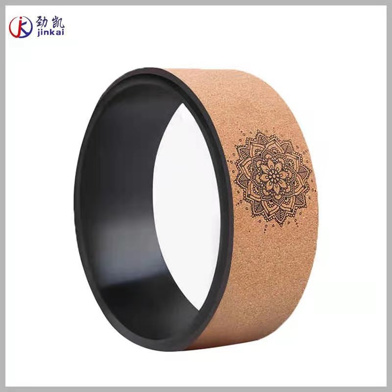 Jinkai Cork Yoga Wheel Back Bend Artifact Pilates Spine Brace Open Back Yoga Ring Foam Roller Dharma Wheel
