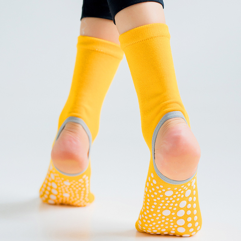 Four Seasons Mid-Calf Length Taekwondo Half Finger Finger Yoga Socks Female Five Finger Pilates Yoga Stockings for Dancing Trampoline Socks