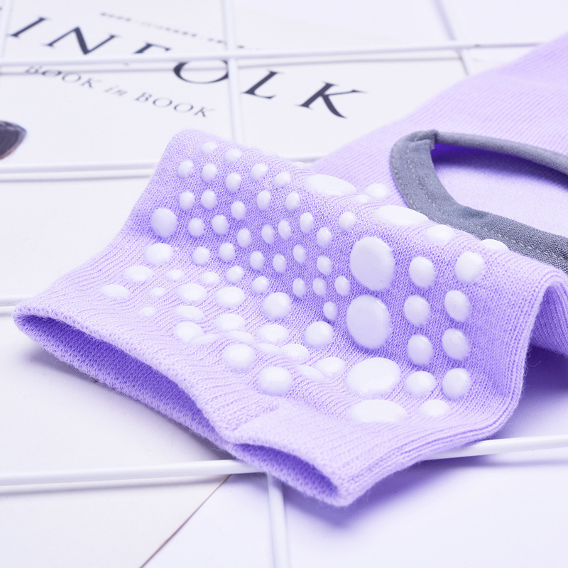 Four Seasons Mid-Calf Length Taekwondo Half Finger Finger Yoga Socks Female Five Finger Pilates Yoga Stockings for Dancing Trampoline Socks