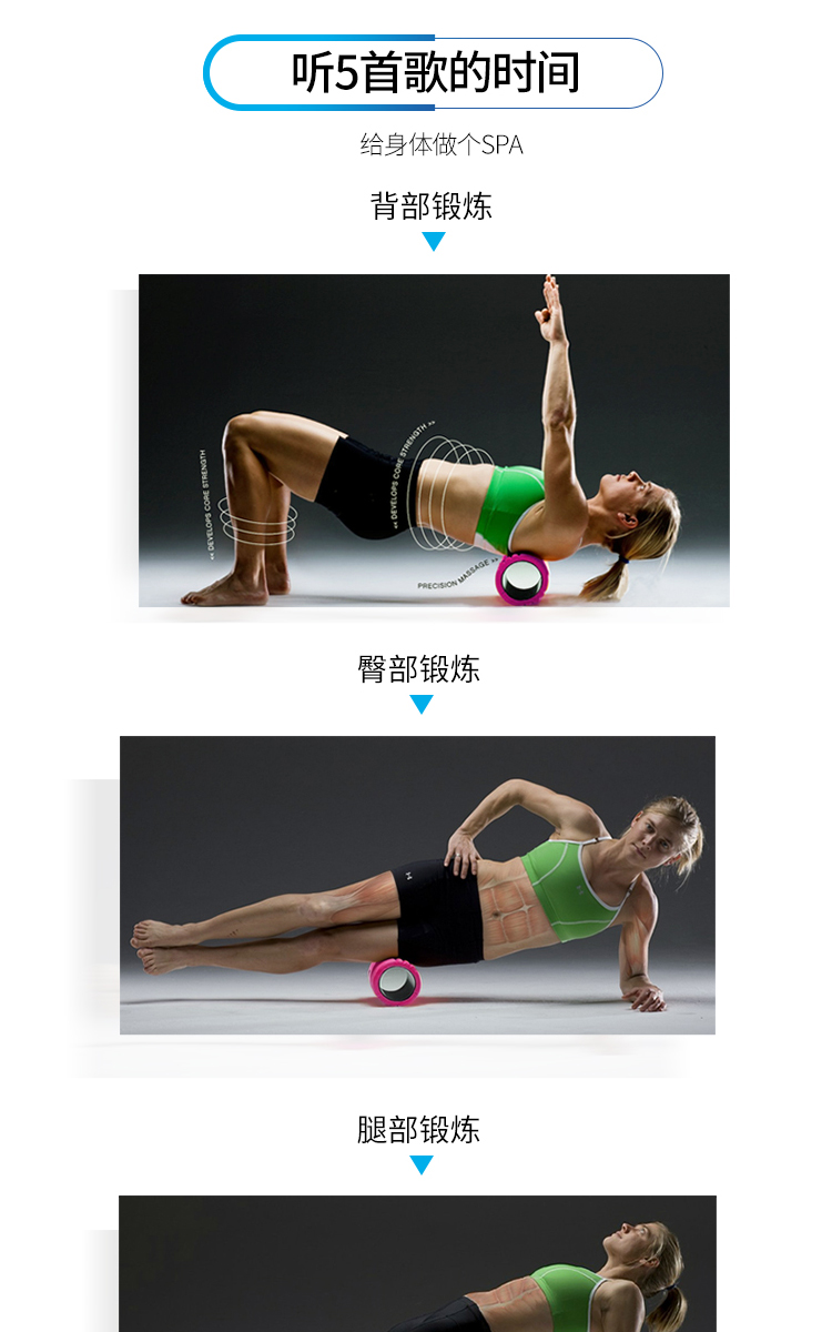 The foam shaft of 33cm hollow yoga column is used for massage and relaxation of column pilates column