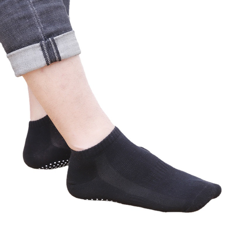 Dispensing Yoga Socks Sweat-Absorbent Breathable Boat Socks Trampoline Socks Indoor Non-Slip Floor Socks round Head Pilates Men&#039;s Socks
