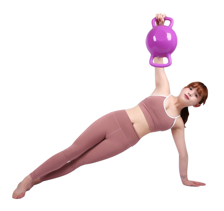 Fitness yoga flat kettle bell two ear handle water injection exercise equipment Pilates yoga body dumbbells manufacturer Fitness yoga flat kettle bell two ear handle water injection exercise equipment Pilates yoga body dumbbells manufacturer