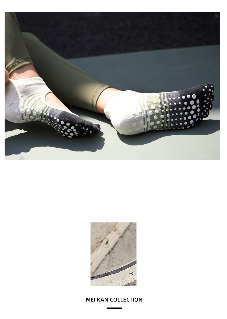 2021 High-End Five-Finger Contrast Color Yoga Socks Fitness Room Socks Pilates Professional Non-Slip Stockings for Dancing 2021 High-End Five-Finger Contrast Color Yoga Socks Fitness Room Socks Pilates Professional Non-Slip Stockings for Dancing