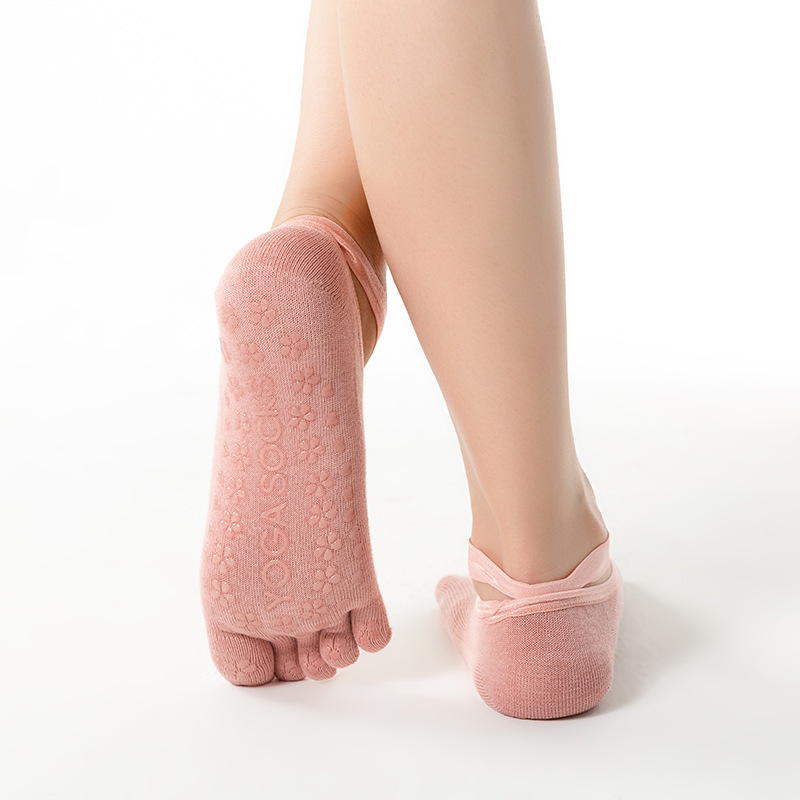 Yoga Socks Silicone Non-Slip Finger Socks Professional Female Trampoline Sports Fitness Pilates Beginner Yoga Socks Female