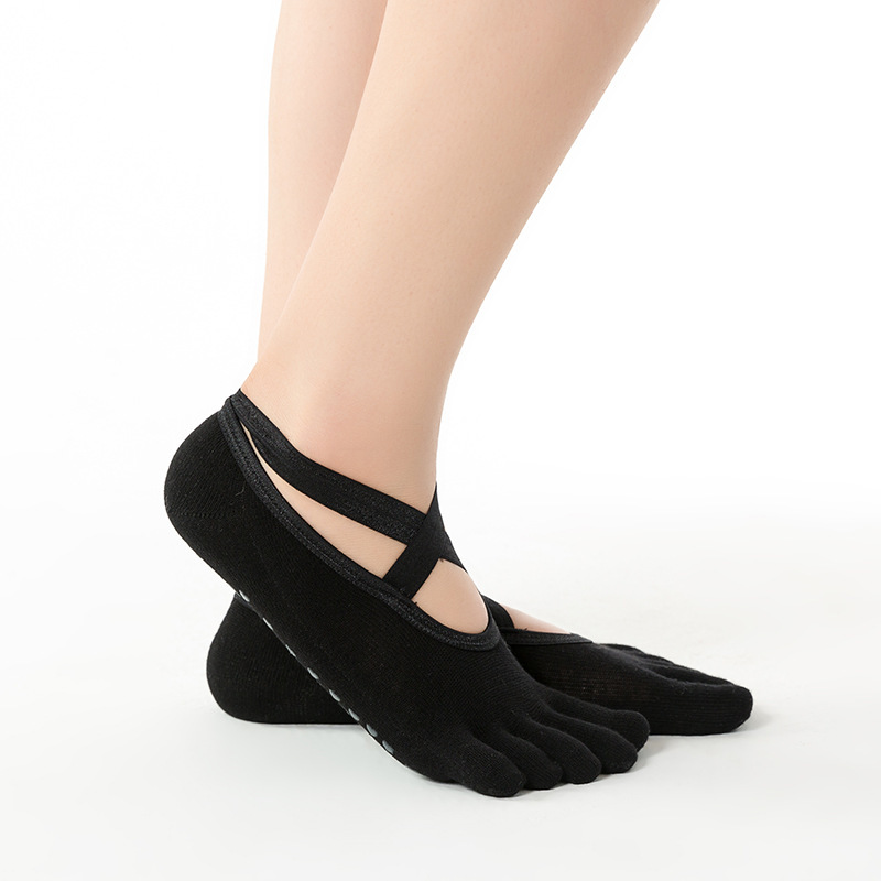 Yoga Socks Silicone Non-Slip Finger Socks Professional Female Trampoline Sports Fitness Pilates Beginner Yoga Socks Female