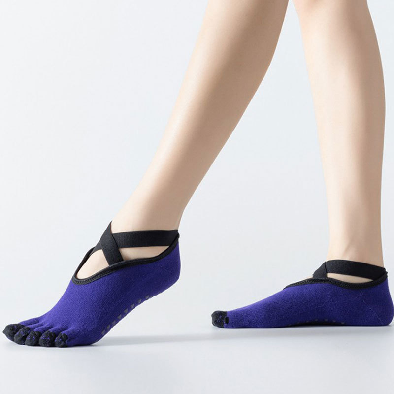 New Professional Yoga Pilates Training Jacquard Toe Socks Women&#039;s Trampoline Dance Non-Slip
