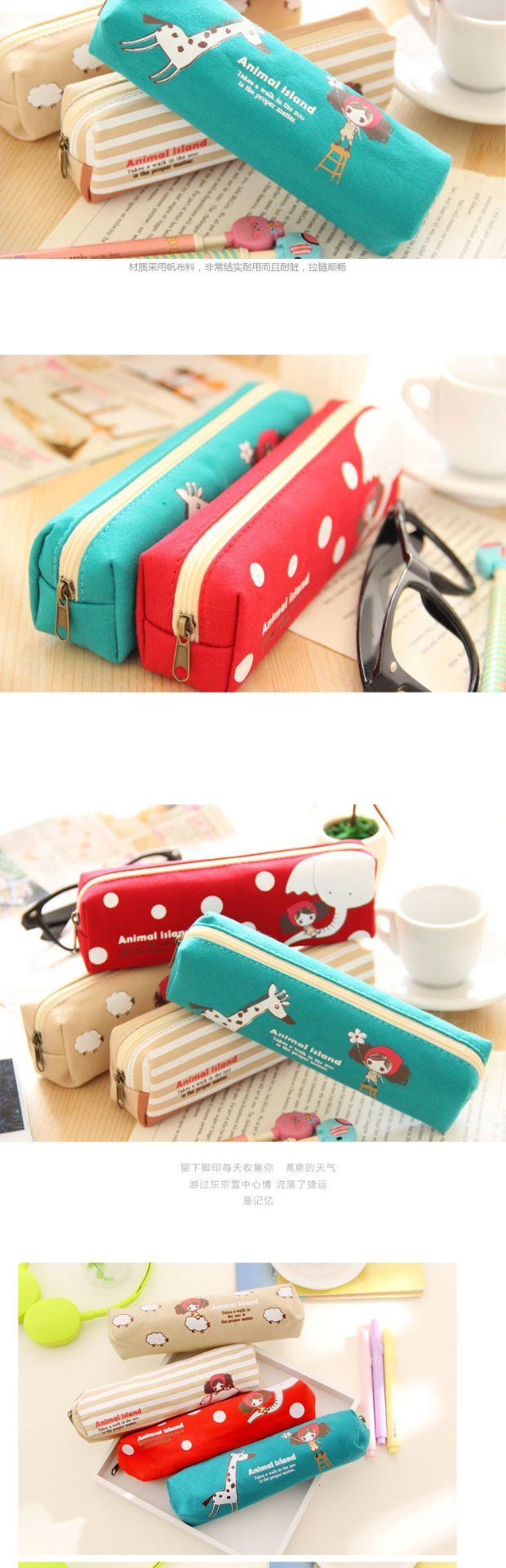 Korean Stationery Cute Student Pencil Bag Korean Men and Women Creativity Pencil Case School Supplies Pilates Girl Stationery Case