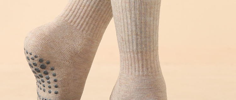 New Autumn and Winter Long Tube Yoga Socks Long Pilates Socks All-Inclusive Women's Terry Fleece Thickened Offset Printing Sequins