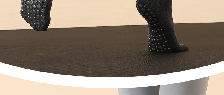 New Autumn and Winter Long Tube Yoga Socks Long Pilates Socks All-Inclusive Women's Terry Fleece Thickened Offset Printing Sequins