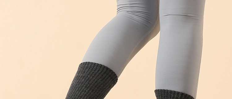 New Autumn and Winter Long Tube Yoga Socks Long Pilates Socks All-Inclusive Women's Terry Fleece Thickened Offset Printing Sequins
