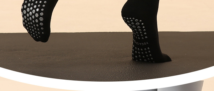 New Autumn and Winter Long Tube Yoga Socks Long Pilates Socks All-Inclusive Women's Terry Fleece Thickened Offset Printing Sequins