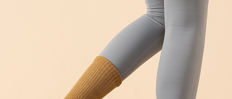 New Autumn and Winter Long Tube Yoga Socks Long Pilates Socks All-Inclusive Women's Terry Fleece Thickened Offset Printing Sequins