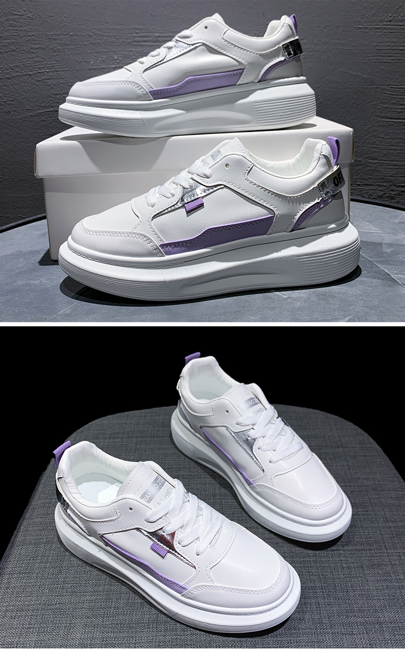 Platform White Shoes Women's Fashionable 2021 Spring New Korean Casual Sports Female Student Treadmill Board Shoes Zy8823