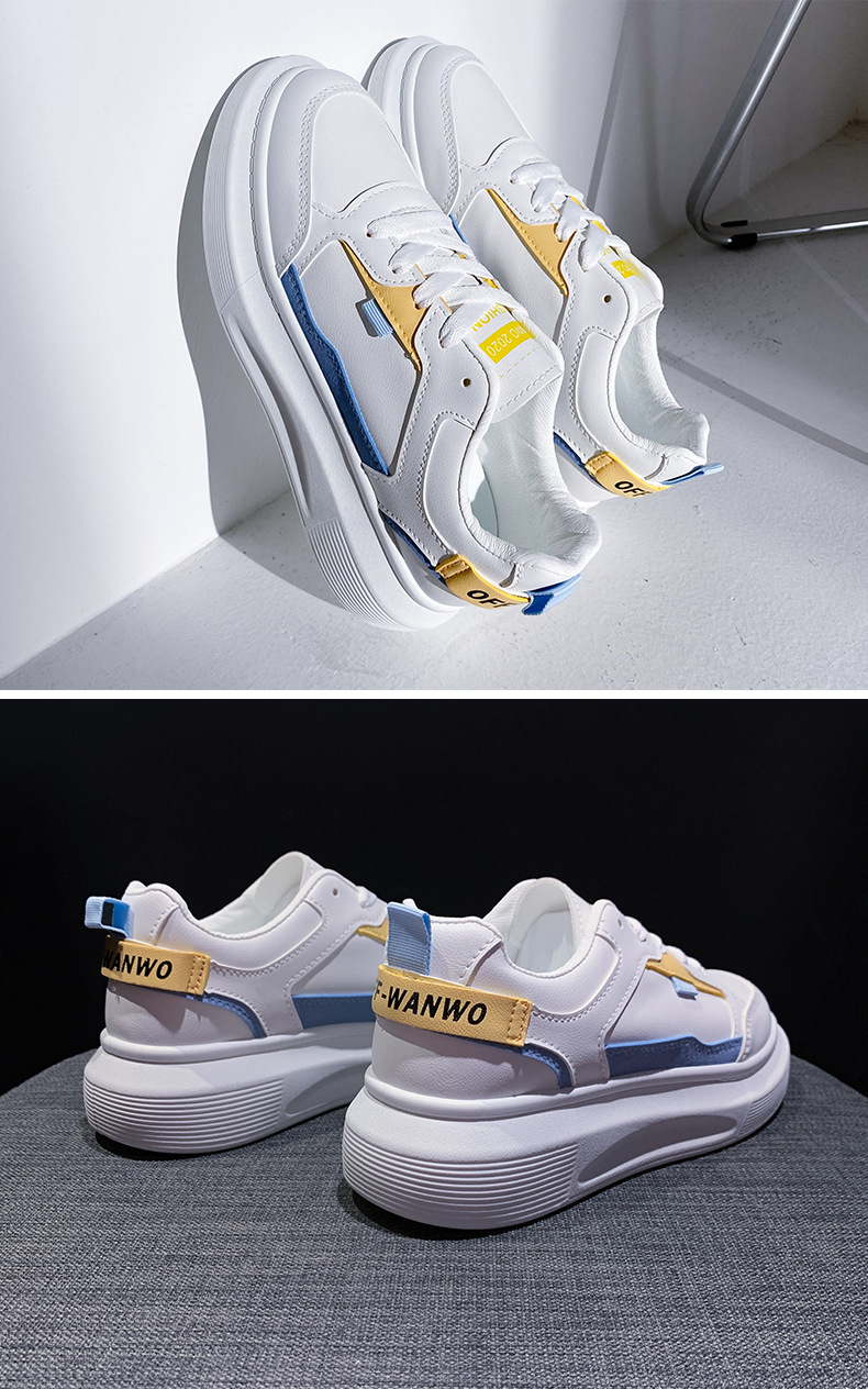 Platform White Shoes Women's Fashionable 2021 Spring New Korean Casual Sports Female Student Treadmill Board Shoes Zy8823