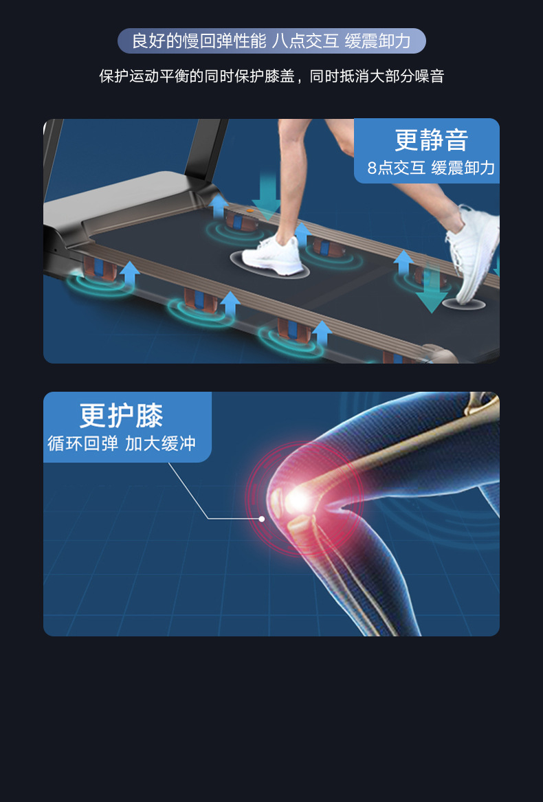 Treadmill Source Manufacturers Use Small Fitness Equipment Gifts Cross-Border Custom Folding Sports Electric Treadmill