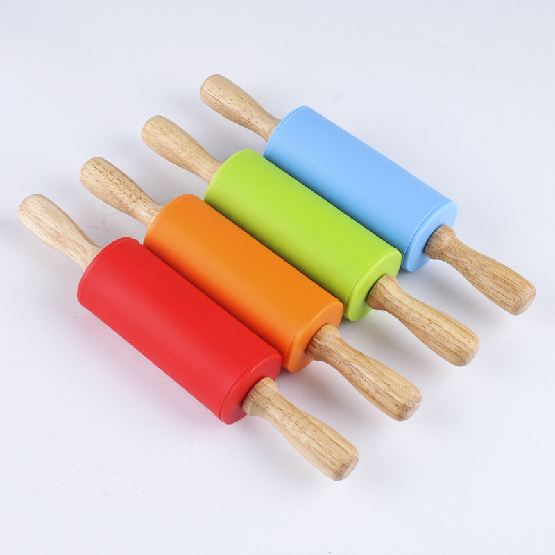 Baking Tool Small Silicone Children&#039;s Roller Rolling Rolling Stick Rolling Stick Rolling Pin Rolling Stick Flour Stick Rod Rolling Stick