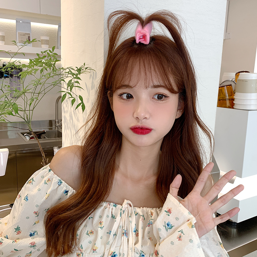 2-Piece Girl's Head Hair Root Fluffy Clip Artifact High Skull Top Bangs Roller Seamless Barrettes Forehead Fixed Hair Accessories 2-Piece Girl's Head Hair Root Fluffy Clip Artifact High Skull Top Bangs Roller Seamless Barrettes Forehead Fixed Hair Accessories