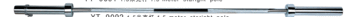 Barbell for weightlifting with the 1.5-meter pole