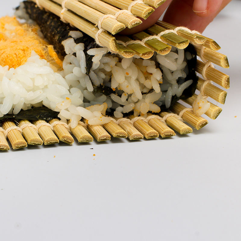 Sushi Roller Bamboo Curtain Non-Stick Japanese Cross-Border 24 * 24cm Green Skin Rice Roll Curtain Seaweed Rice Roll Mold