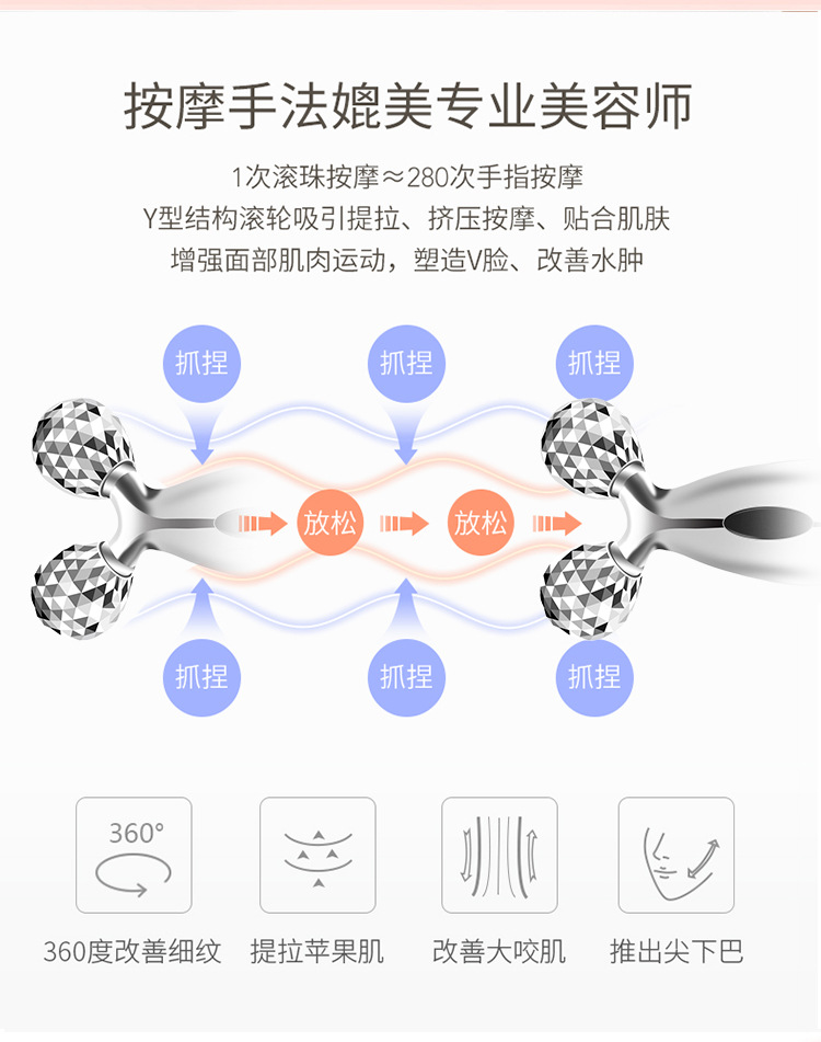 Popular 3D Roller Massager Face Lifting and Tightening Full Body Massager Delivery Gift Promotion Import Instrument