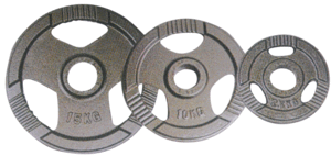 Factory direct baking chips barbell for hand piece hands three holes 15 kg