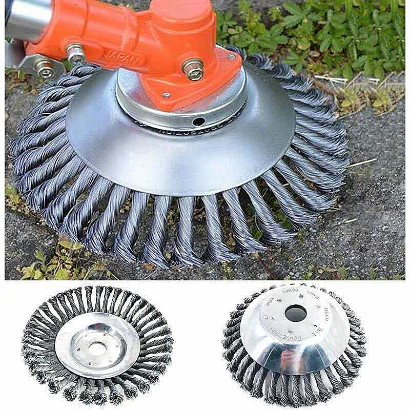 Grass Trimmer Head Twisted Wire BowlType Steel Wire Rust Removal Head Mower Knife Lawn Mower Brush Cutter Accessories
