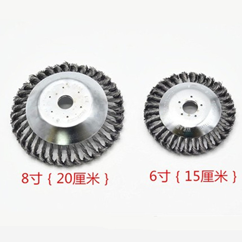 Grass Trimmer Head Twisted Wire BowlType Steel Wire Rust Removal Head Mower Knife Lawn Mower Brush Cutter Accessories