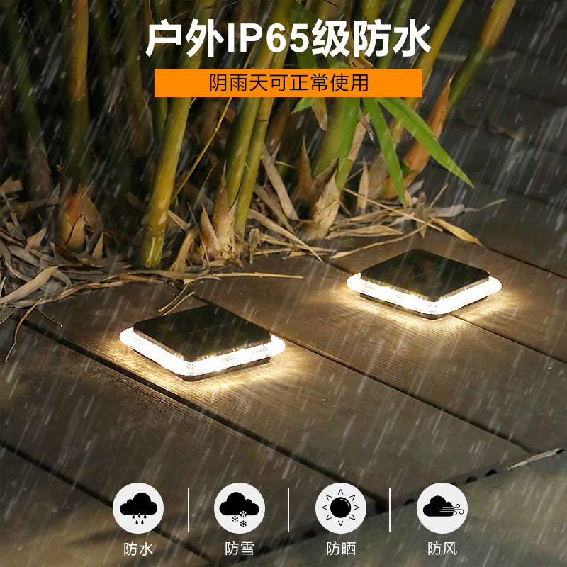 Solar Floor Lamp Outdoor Courtyard Garden Layout Decoration Floor Lamp Villa Landscape Underground Lamp Waterproof Lawn Lamp