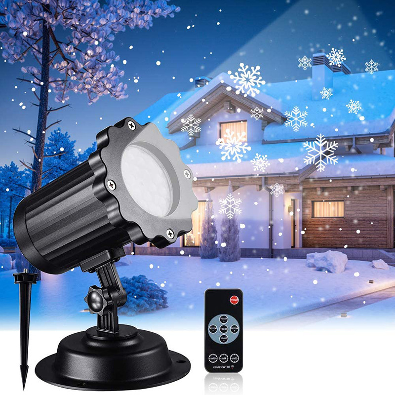 New LED Blizzard Snowflake Outdoor Lawn Projection Lamp Christmas Party Decoration Snowflake Light