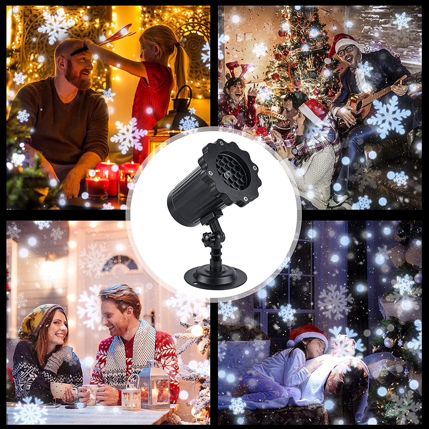 New LED Blizzard Snowflake Outdoor Lawn Projection Lamp Christmas Party Decoration Snowflake Light