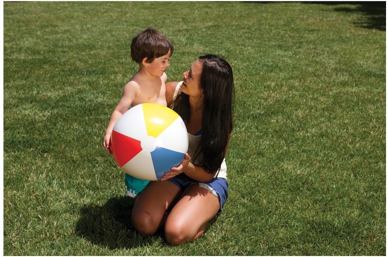 Intex59030 Children's Water Ball Seaside Beach Ball Large Inflatable Lawn Toy Color Matching Transparent