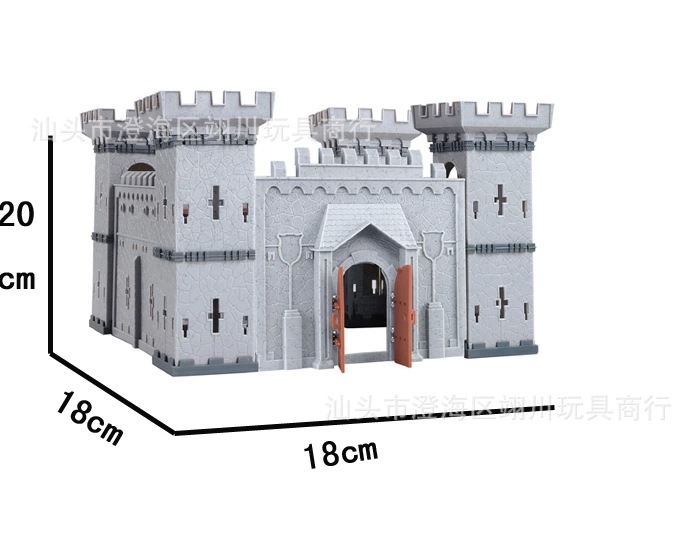 Children's DIY Self-Assembled Toys Assembled Castle Model Siege War Battlefield Ancient Soldier Castelet Suit
