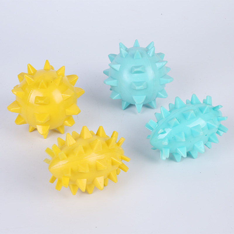 Dog Vocal Ball Pet Toy Urchins Fabric Shooting Start Ball Thorn Rugby Training Dog Molar Bite-Resistant Dog Toy